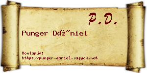 Punger Dániel névjegykártya